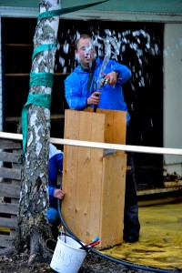 Valokuva: Käsienpesupisteen rakentamista